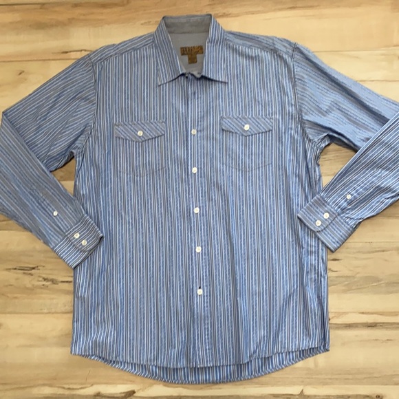 Pronto Uomo Other - Blue Pronto Uomo XL Button Front Stripes Shirt